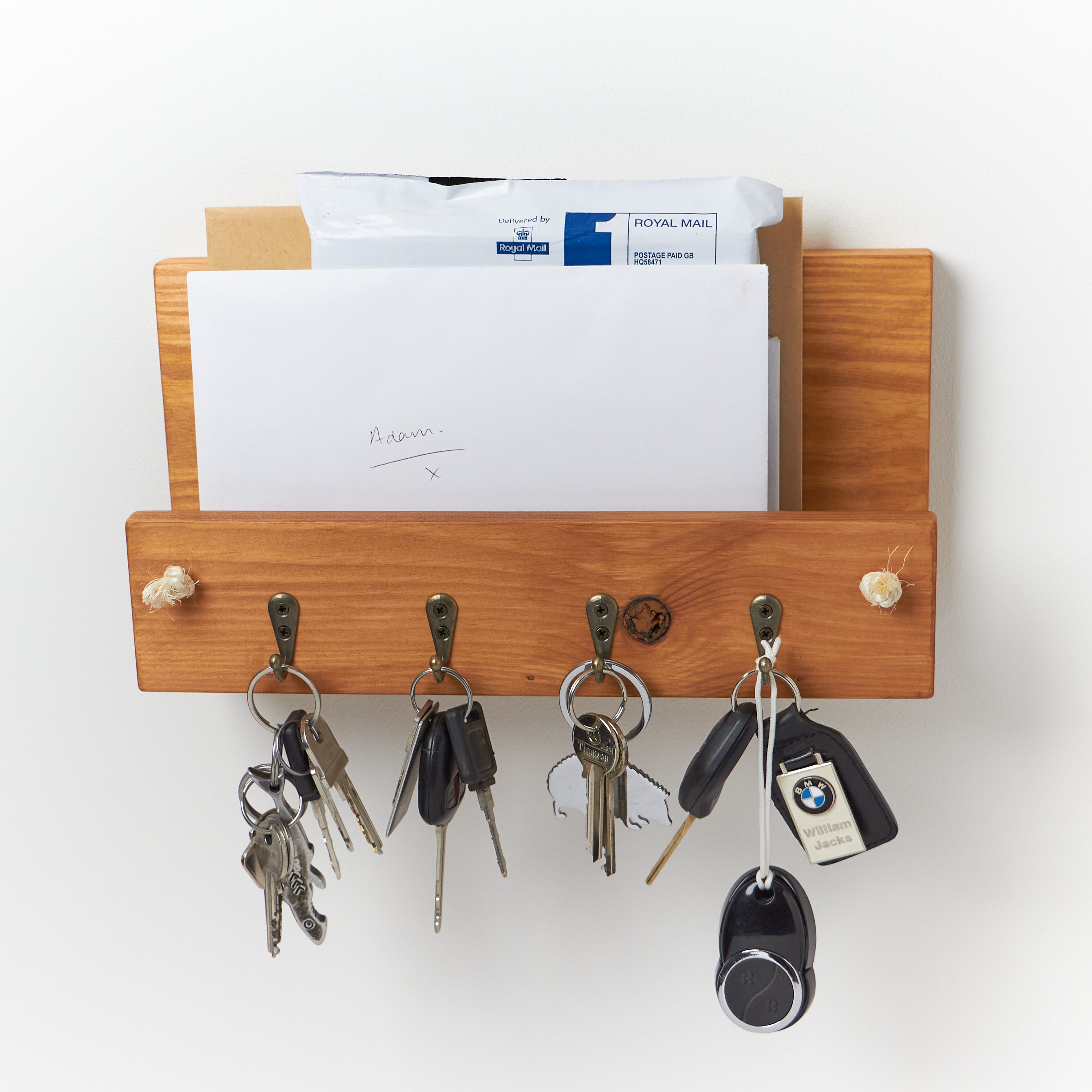 Wooden Letter Rack Key Holder - Main Image