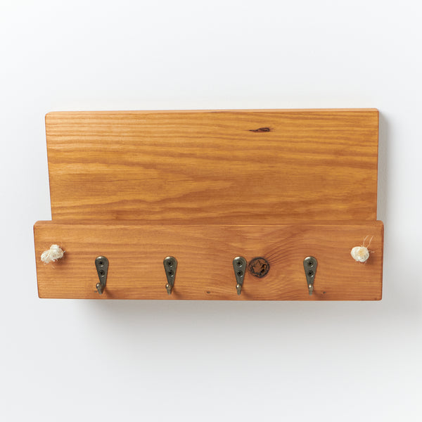 Wooden Letter Rack & Key Holder