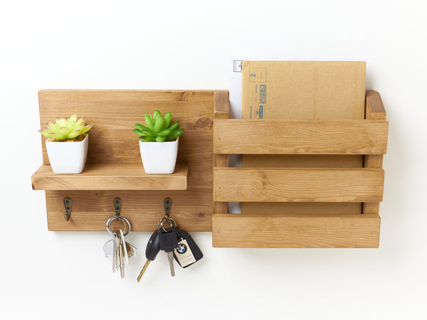 Key & Letter Holder with Shelf