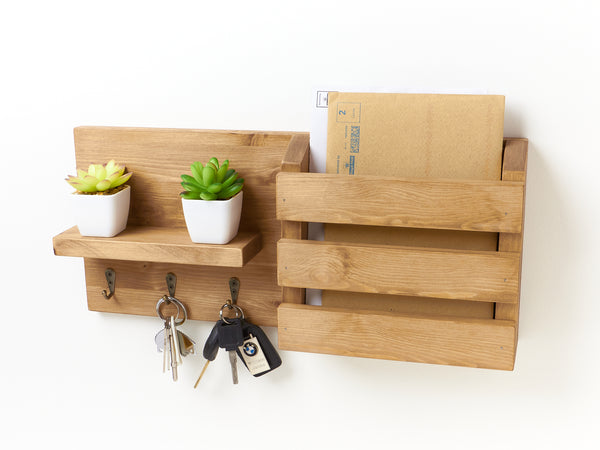 Key & Letter Holder with Shelf