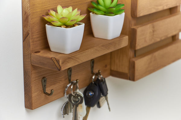 Key & Letter Holder with Shelf