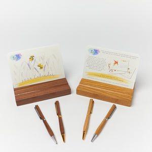 2024 Watercolour Desktop Calendar Oak/Walnut