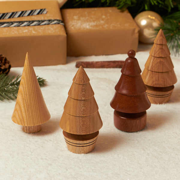 Miniature Wooden Turned Christmas Trees