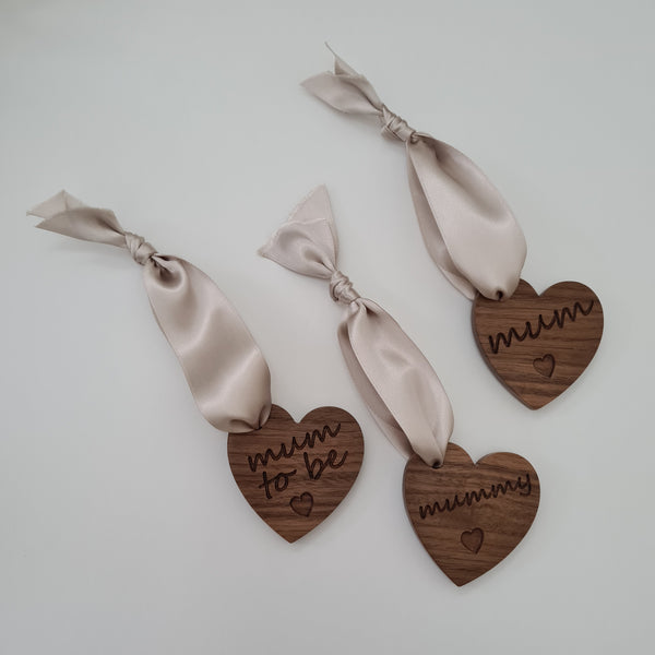 Engraved Hanging Heart Made With Solid Hardwod