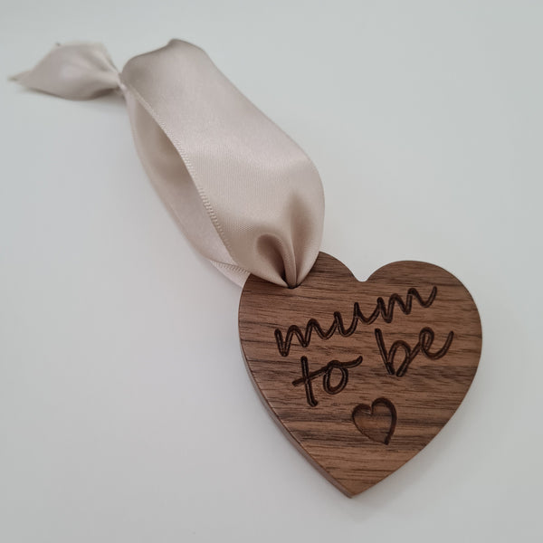 Engraved Hanging Heart Made With Solid Hardwod