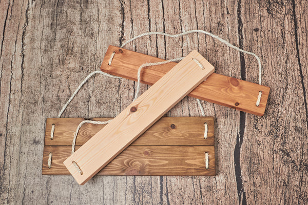 Blank Rustic Rope Wooden Sign