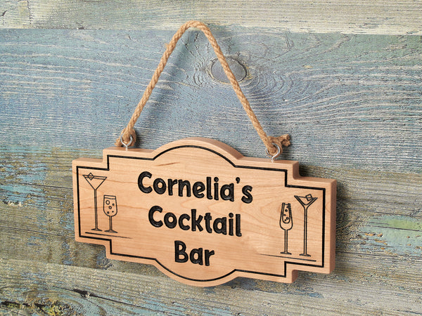 Personalised Engraved Home Bar Sign