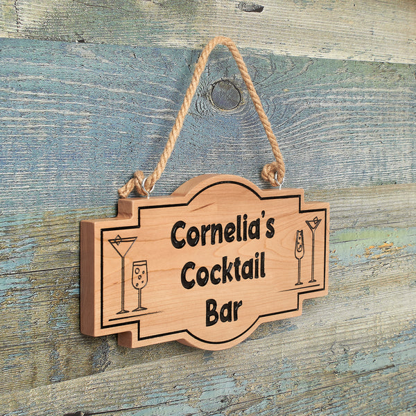 Personalised Engraved Home Bar Sign