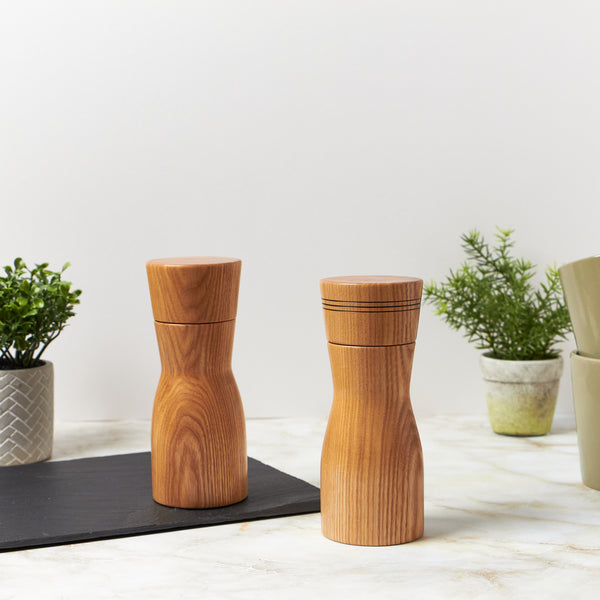 Wooden Ash Salt & Pepper Mills