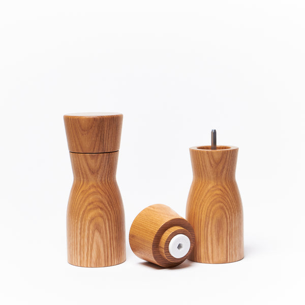 Wooden Ash Salt & Pepper Mills