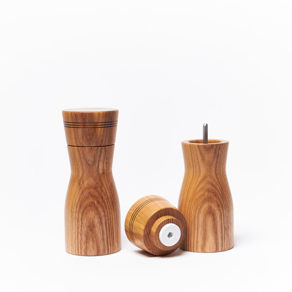 Wooden Ash Salt & Pepper Mills