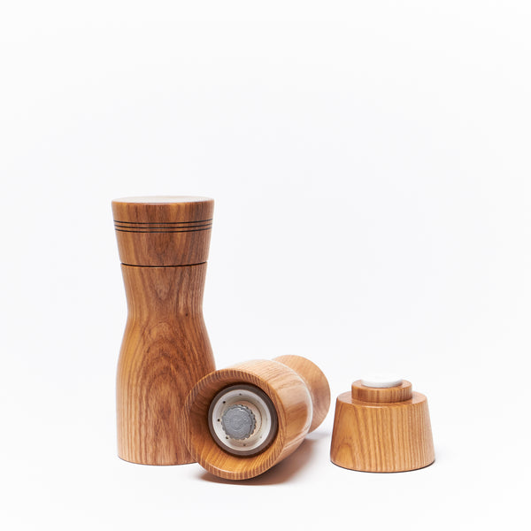 Wooden Ash Salt & Pepper Mills