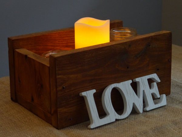 Rustic Wooden Centerpiece Box