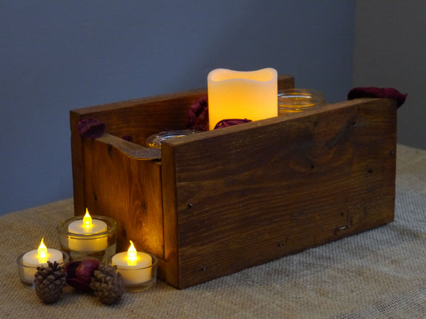 Rustic Wooden Centerpiece Box