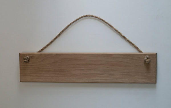 Oak Rope Hanging Sign