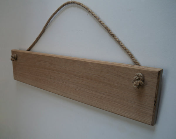 Oak Rope Hanging Sign