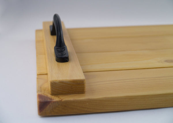 Rustic Wooden Serving Tray With Handles