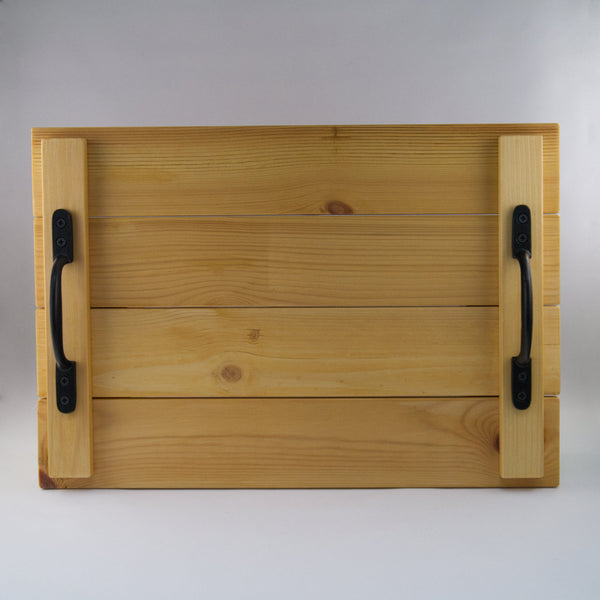 Rustic Wooden Serving Tray With Handles