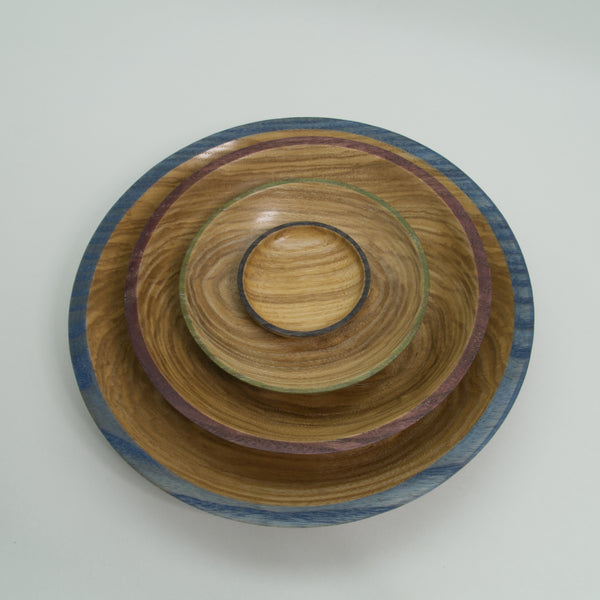 Colour Ash Hardwood Nested Bowls