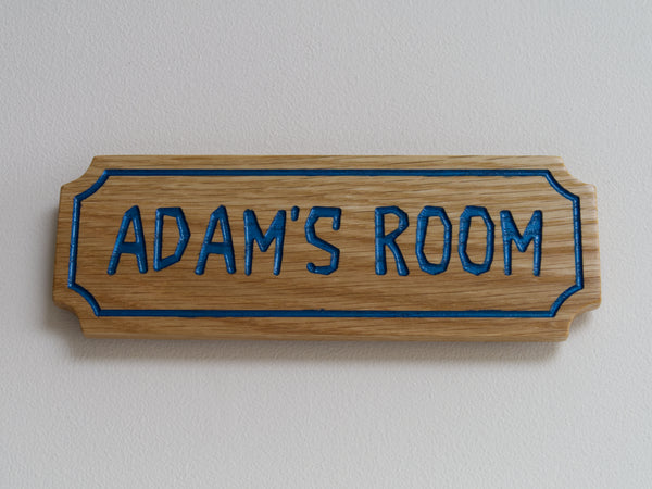 Oak Personalised Wooden Plaque Sign