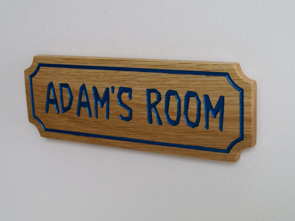 Oak Personalised Wooden Plaque Sign