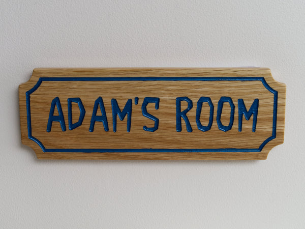 Oak Personalised Wooden Plaque Sign